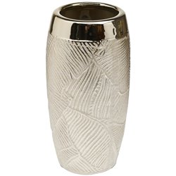 Vase Cascade, ceramic, silver, H23cm, D12cm