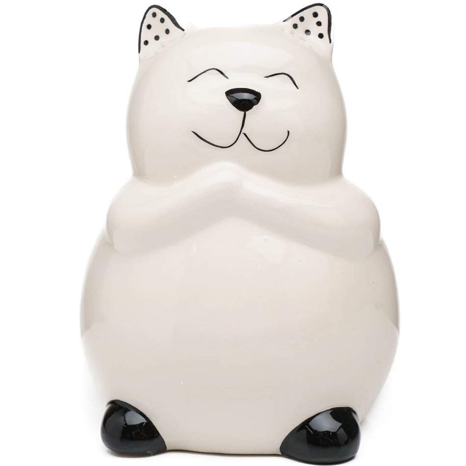 Saving bank Cat King, ceramic, H13.5x11x10cm