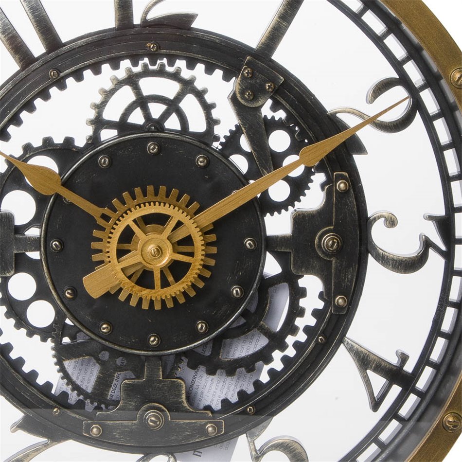 Wall clock Meca, H32.5x27x5.2cm