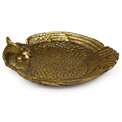 Decorative tray Owl, golden, 31x22.5x6.5cm