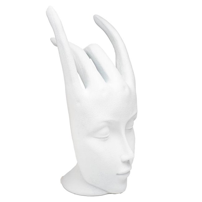 Decoration Hand, white, 20x18x34cm