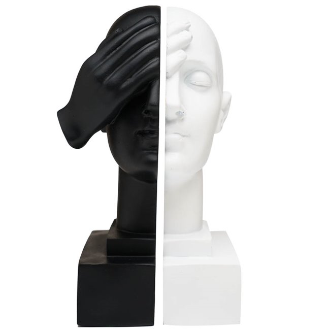 Bookend Head set of 2, 11x11x20.5cm