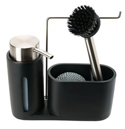 Soap dispenser Savon, black, H18.5x9x21.5cm