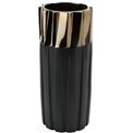 Vase Modus L, black/gold, 15x15x36cm