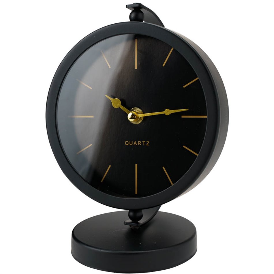 Table clock Balia, metal/glass, H20x10x15cm