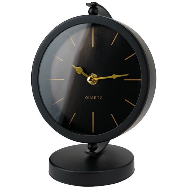 Table clock Balia, metal/glass, H20x10x15cm