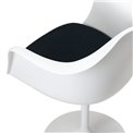 Krēsls Bloem, grozāms, balts/melns, 81x51x50cm sēdv.h-48