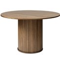 Table Nola, smoked oak veneer/MDF, D120cm, H75cm
