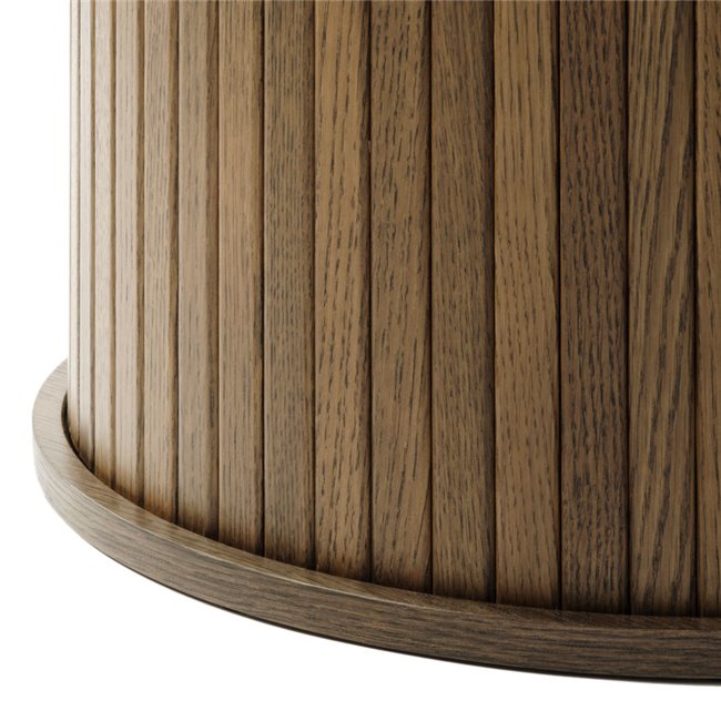 Table Nola, smoked oak veneer/MDF, D120cm, H75cm