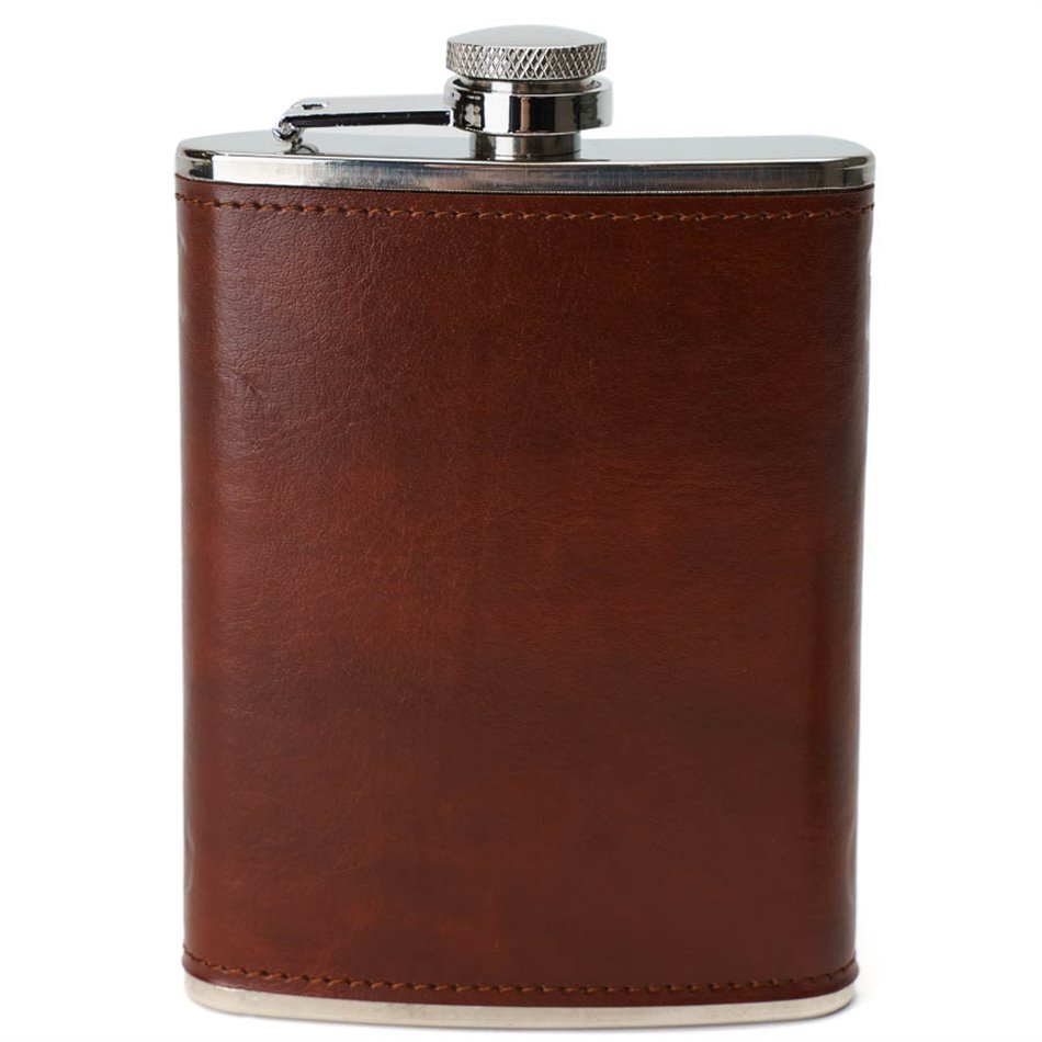 Flask leather, 235ml, H13.5x9.5cm