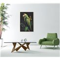 Acrilic painting Green Ornament Macaw, 62.5x92.5cm