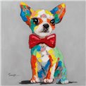 Painting Colourful Chihuahua with Tails, 50x50cm