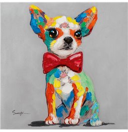 Painting Colourful Chihuahua with Tails, 50x50cm