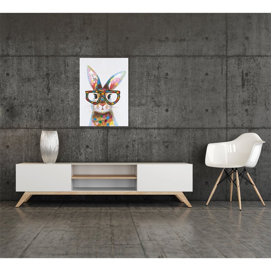 Bilde Colourful Bunny with Glasses, 50x70cm