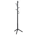 Coat hanger Abrem, black, rubberwood, H176x51x45cm