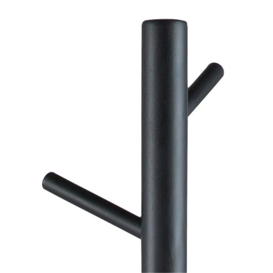 Coat hanger Abrem, black, rubberwood, H176x51x45cm