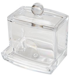 Cotton swabs dispenserr Selena, acryl, H9.9x9.3x8.1cm