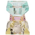 Crystal candleholder, yellow/pink/mint,H7.5x6x6cm