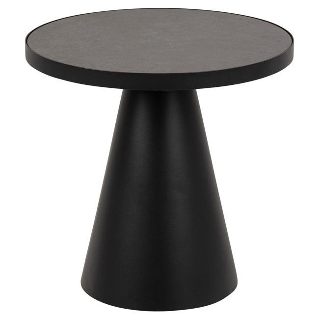 Журнальный столик Asoli, матовый черный, H45xD45,7cm