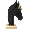 Decor Horse, black/golden, 34x25x18cm