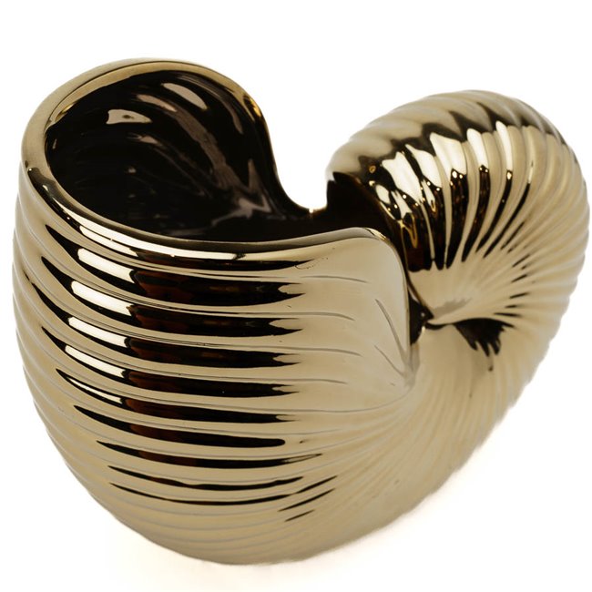 Vāze Seashell, keramika, zelta, 21x19x11cm