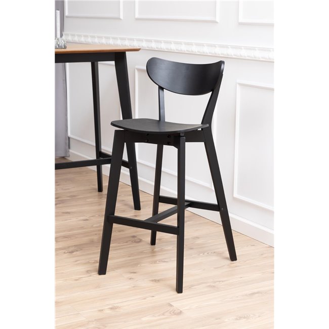 Bar stool Aroxby, set of 2 pcs, black,  H105x45x49cm