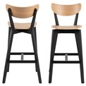 Bar stool Aroxby, set of 2 pcs, natural,  H105x45x49cm