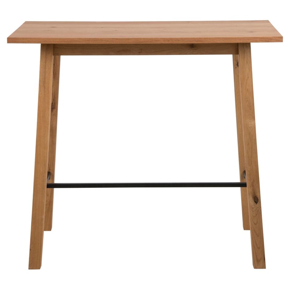 Bar table Achara, oak veneer, H105x117x58cm
