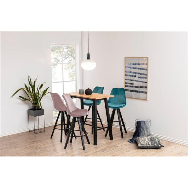 Барный столик Achara, шпон дуба, H105x117x58cm