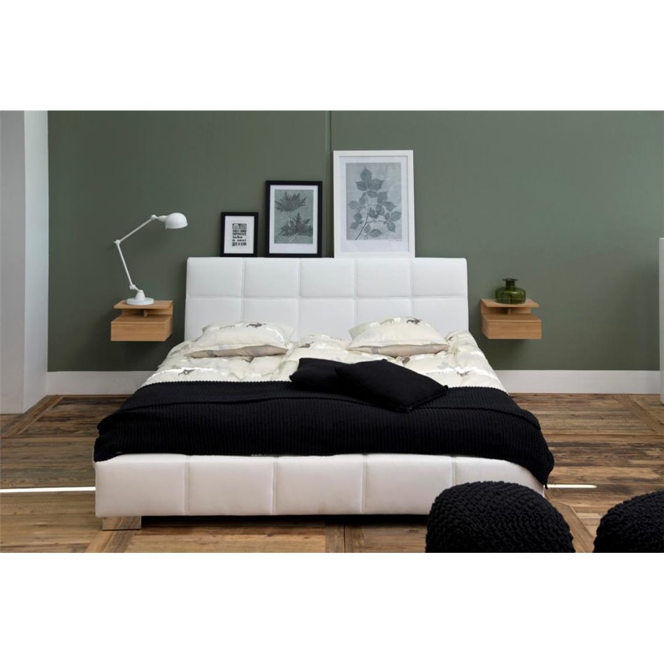 Прикроватный столик Ashlan, дубовый МДФ, H22.5x35x32cm