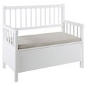 Bench with storage box  Aster, beige, MDF, H85x90x48cm