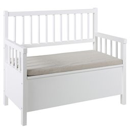 Скамья с ящиком для хранения Aster, бежевая, МДФ, H85x90x48cm