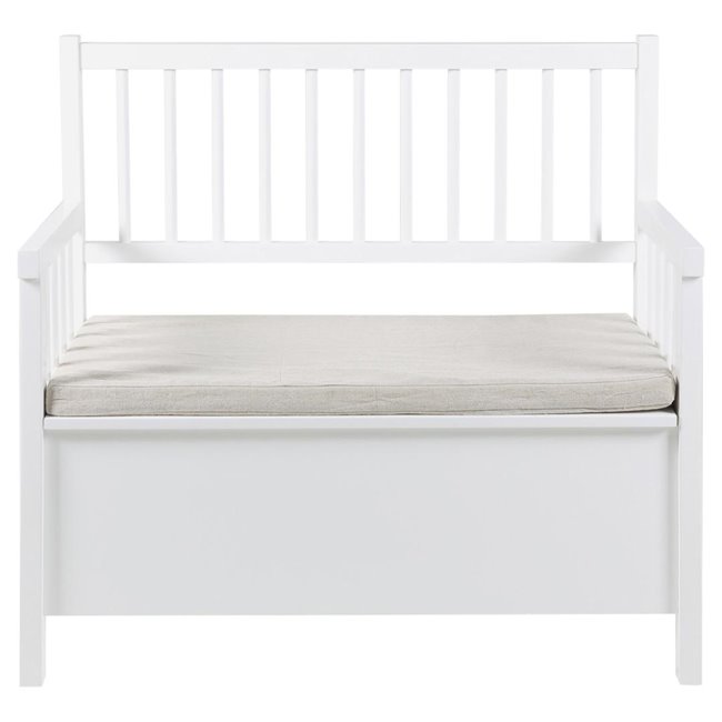 Bench with storage box  Aster, beige, MDF, H85x90x48cm