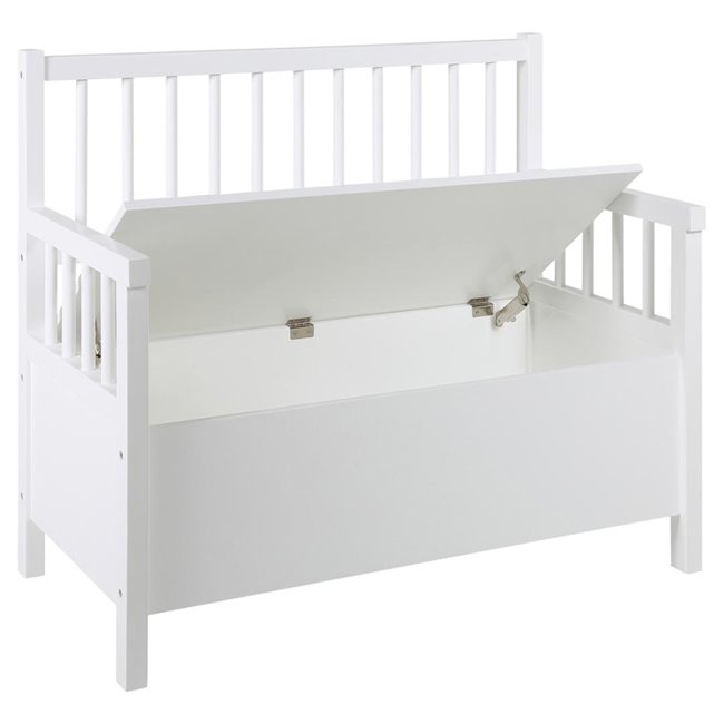 Bench with storage box  Aster, beige, MDF, H85x90x48cm
