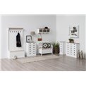 Bench with storage box  Aster, beige, MDF, H85x90x48cm