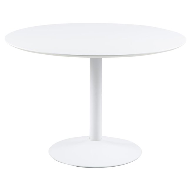 Dining table Abiza, white, D110cm, H74cm