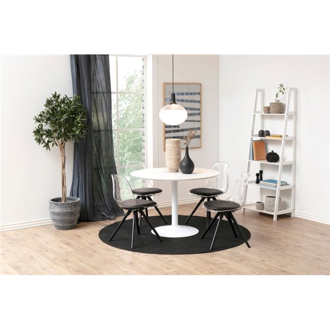 Dining table Abiza, white, D110cm, H74cm