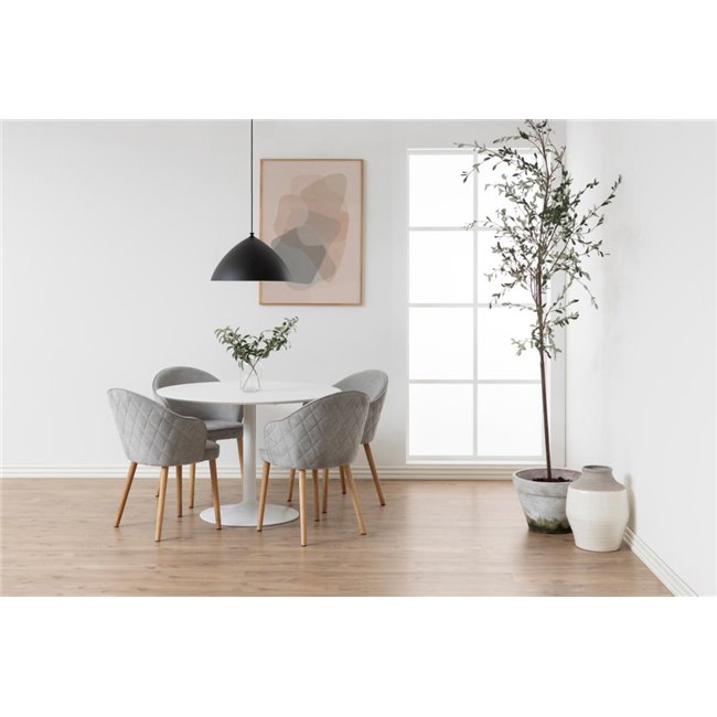 Dining table Abiza, white, D110cm, H74cm