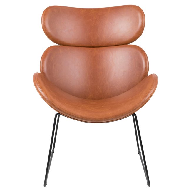 Lounge chair Acazar, brown, H90.5x69x78.5cm