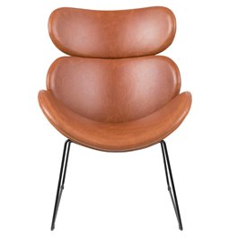 Lounge chair Acazar, brown, H90.5x69x78.5cm