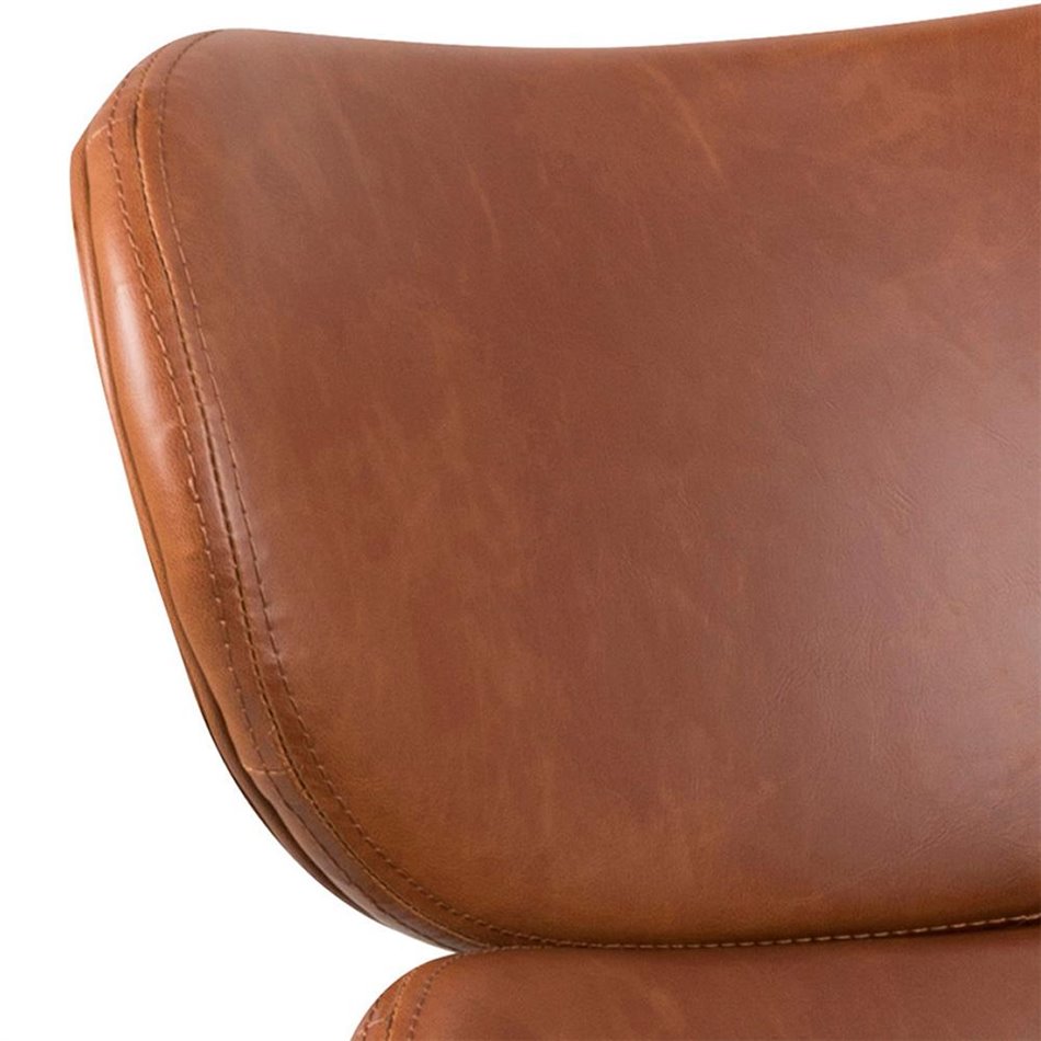 Lounge chair Acazar, brown, H90.5x69x78.5cm