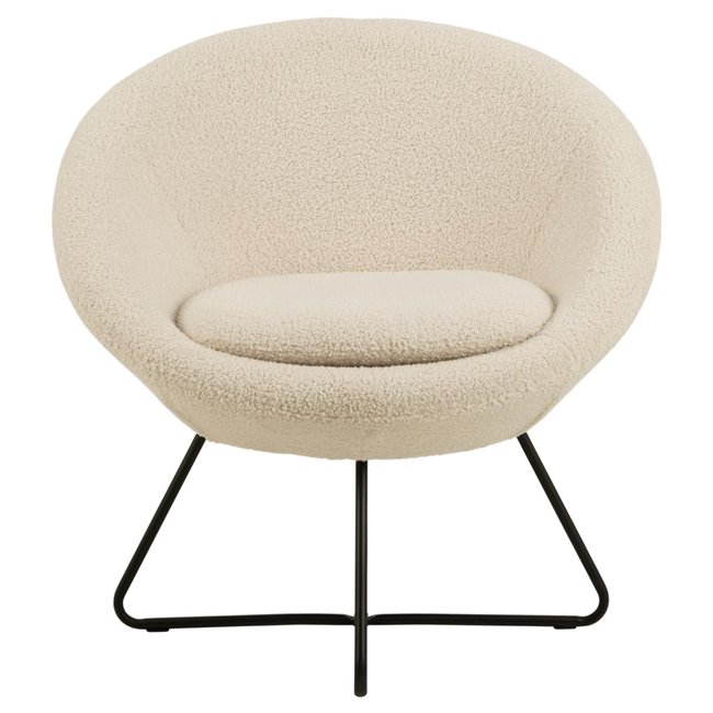 Lounge chair Acent, cream color, H81x82x71cm