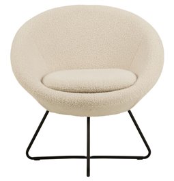Lounge chair Acent, cream color, H81x82x71cm