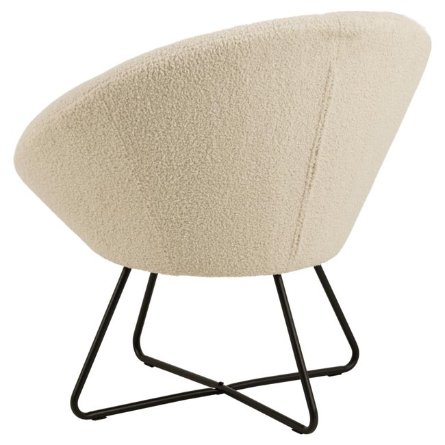 Lounge chair Acent, cream color, H81x82x71cm