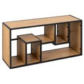 Shelf Aford, oak MDF/black frame, 45x95x30cm
