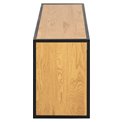 Shelf Aford, oak MDF/black frame, 45x95x30cm