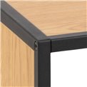 Shelf Aford, oak MDF/black frame, 45x95x30cm