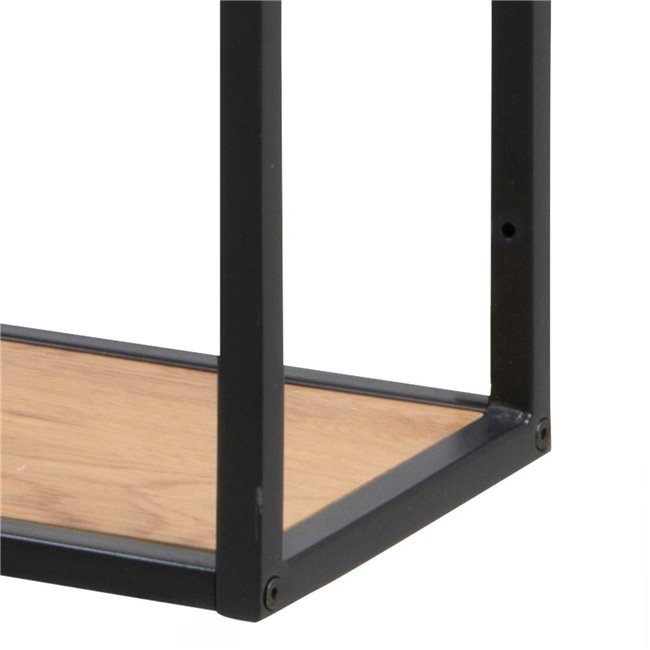Shelf Aford,MDF, top oak MDF/black frame, 91x75x20cm