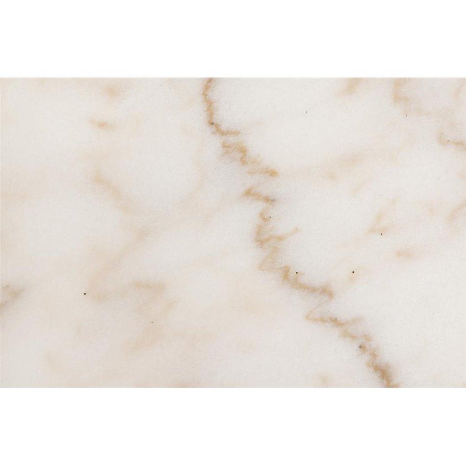 Side table Avila, white, artificial marble/black legs H45xD42cm