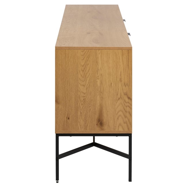 Sideboard Ajai, MDF/melamine, wildoak look, H70x180x40cm